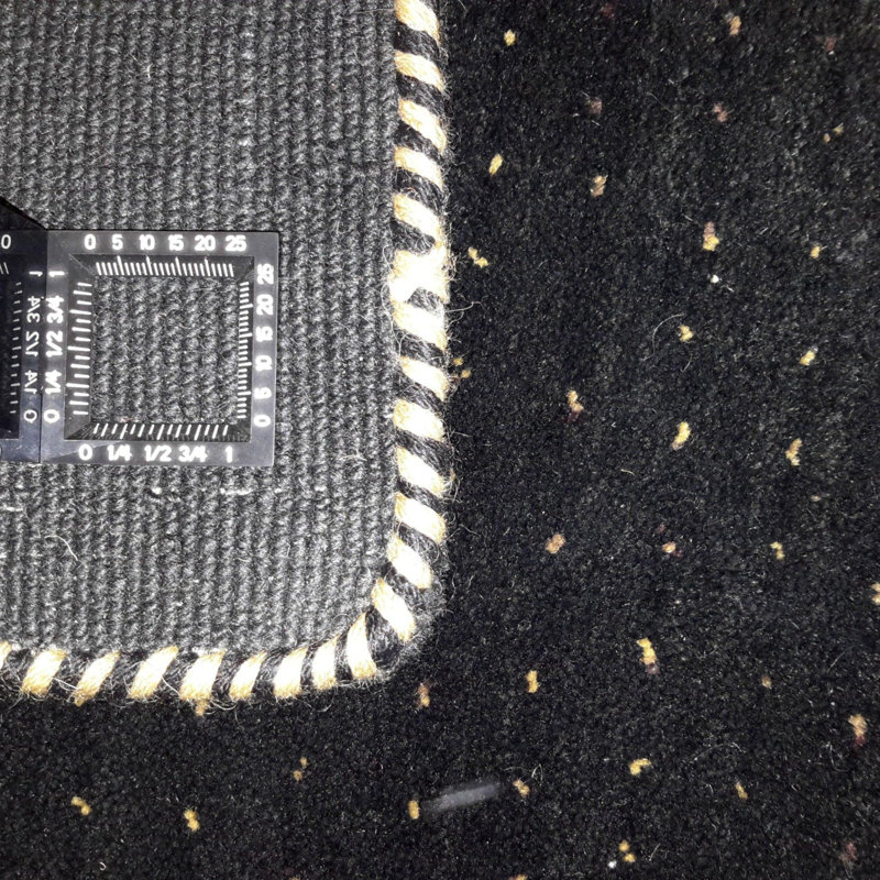Luro Geometric Area Rug in Black