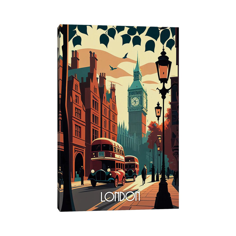 London City by Durro Art - No Frame Gallery-Wrapped Canvas Giclée on Canvas, 45.72cm H x 30.48cm W