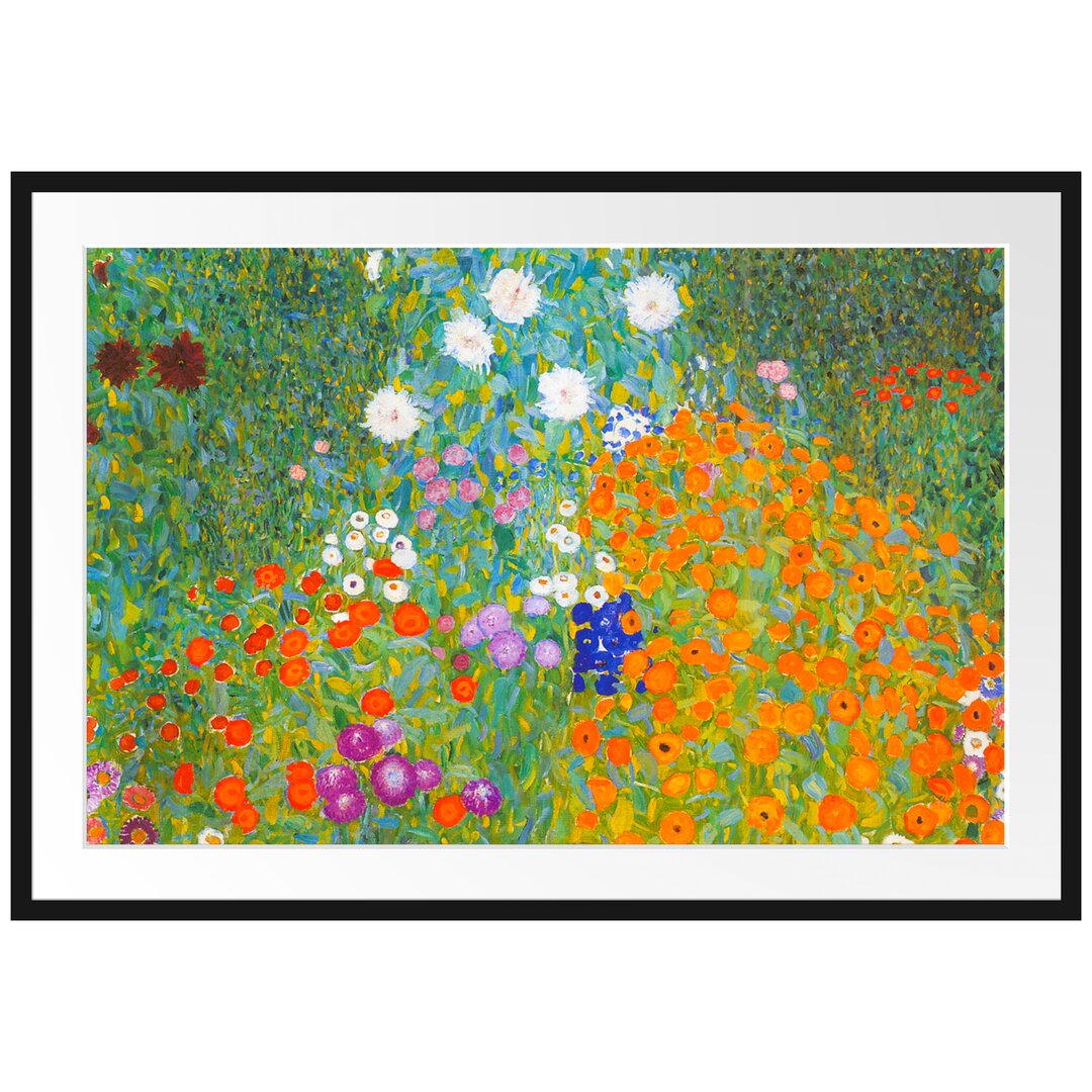 Gerahmter Kunstdruck Farmer's Garden von Gustav Klimt