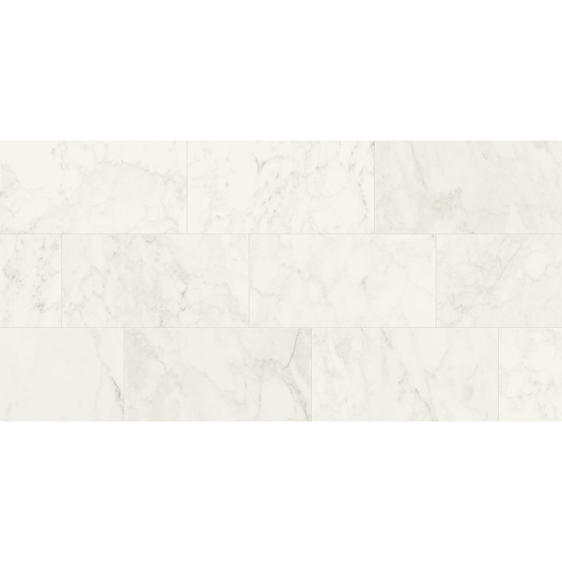 Carrelage mural en porcelaine polie JEM Adagio White (12x24 Rec)