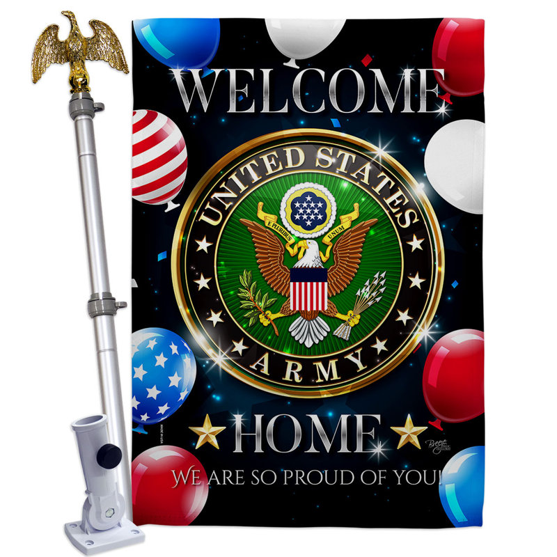 Double Sided 40'' H x 28'' W Polyester Flag Set