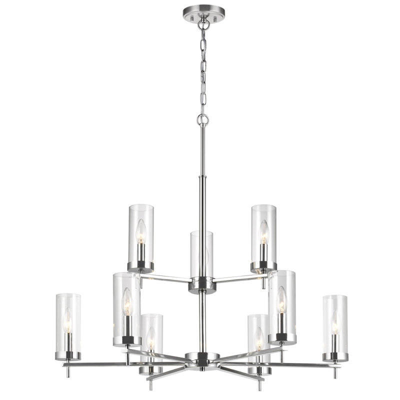 Zire 9 - Light Chandelier, Chrome, No