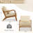 Lemley Mid Century Solid Wood Accent Chair Upholstered Armchair with an Extra Pillow-2022048570