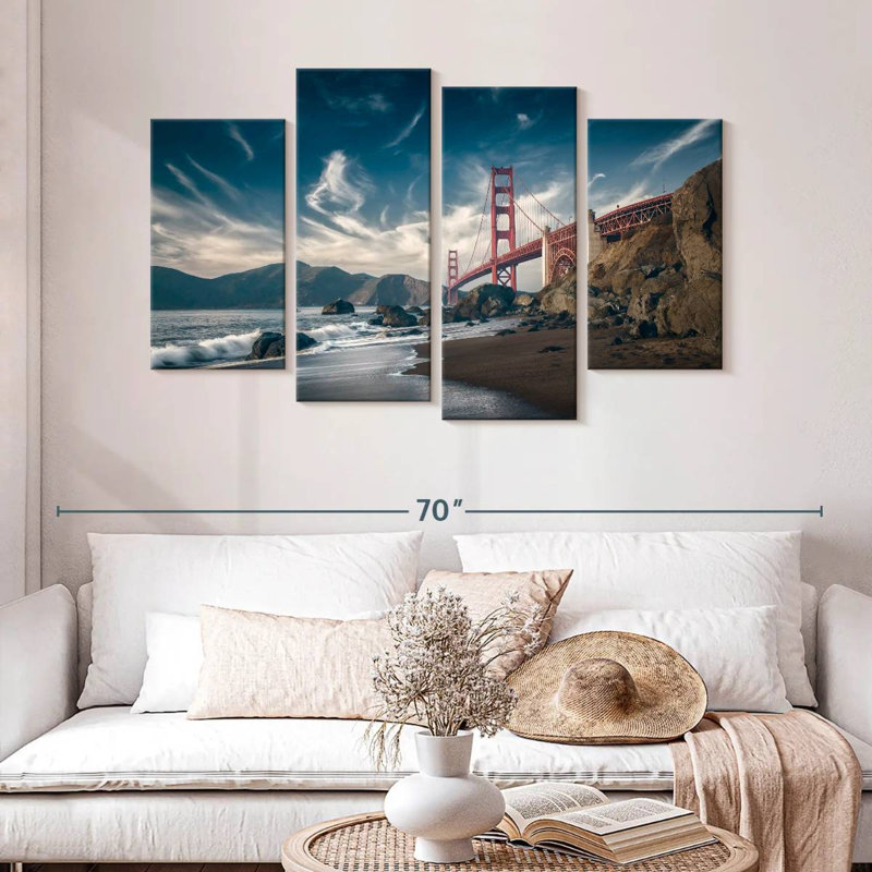 Lilie Beach By The Golden Gate, 32" H x 52" W
