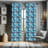 Abstract Curtains, Surreal Expressionism Inspired Image Modern Art Stripes Swirls Waves Trippy, Window Treatments Panel for Living Room Bedroom Decor, Grey Blue White Semi-Sheer Rod Pocket Sliding Panel-45075466