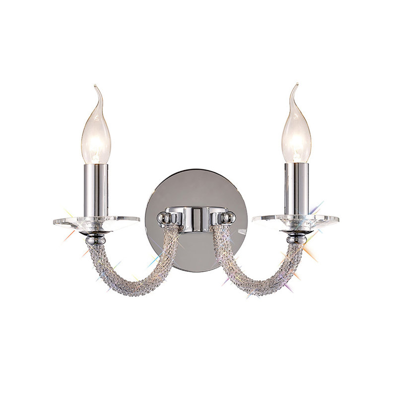 Gelnett Candle Wall Light, Chrome