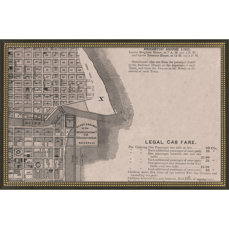 Chicago Vintage Grid Map F Wall Art & Signage by Thom Filicia