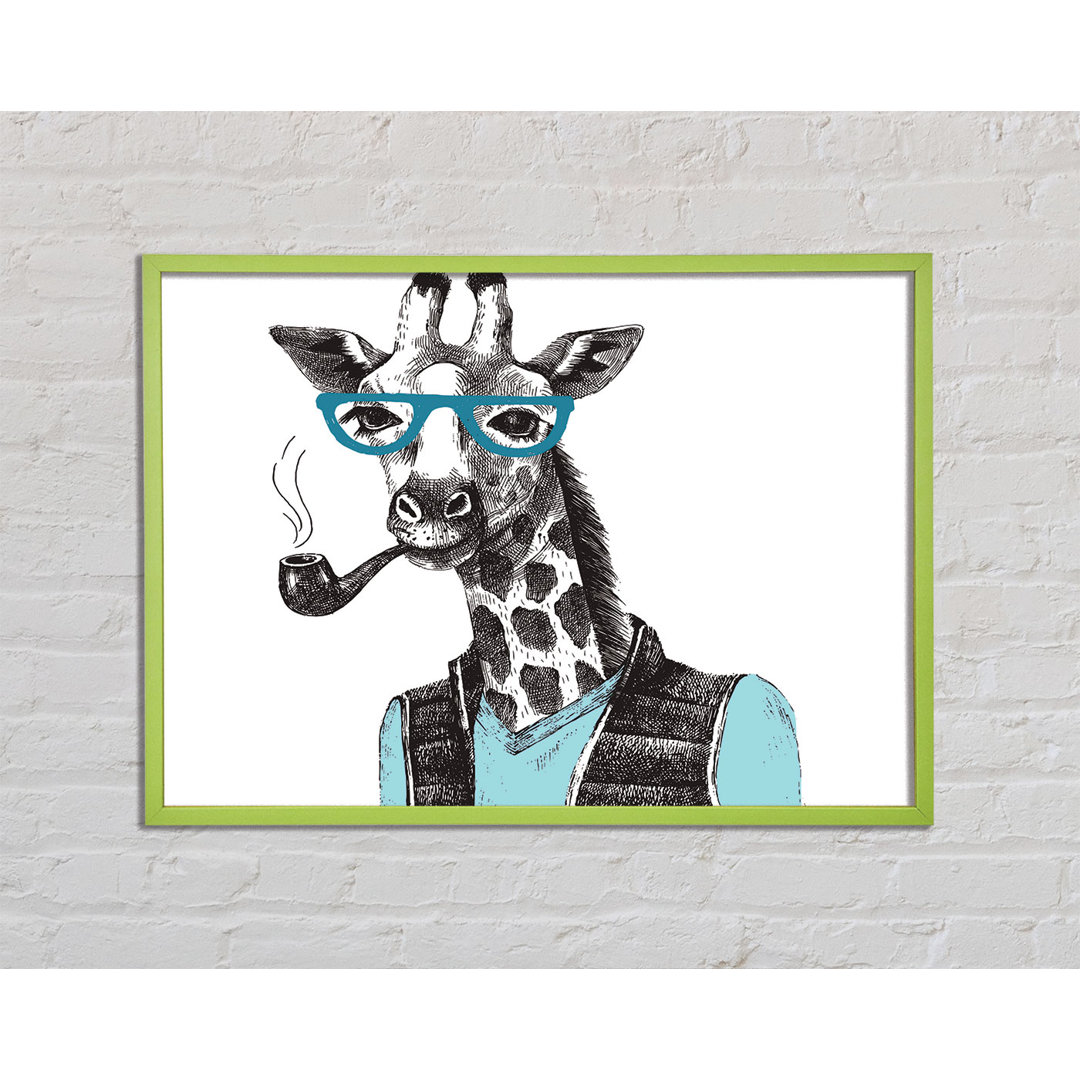 Sweeny The Giraffe With Glasses - Einzelner Bilderrahmen Kunstdrucke