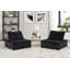 Ensemble de 2 chaises longues sans accoudoirs en velours Anna