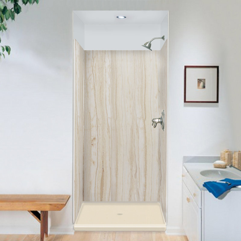 Expressions 48" W x 36" D 3 Panel Shower Wall, Sorento, 72" H x 36" W x 36" D