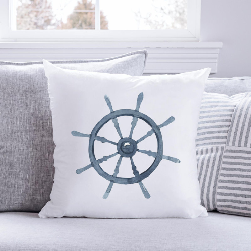 Nautical Sea Life_762 - Coussin décoratif avec coussin décoratif, H 18 po x l 18 po
