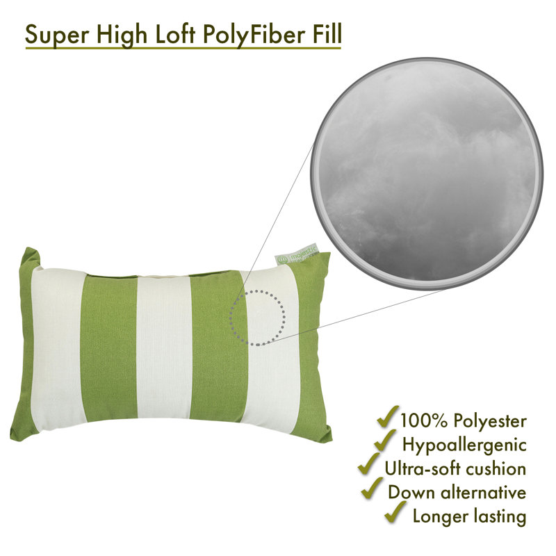  Rectangular Pillow Cover & Insert, Sage/Cream