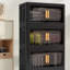 Bacs de rangement empilables et pliables avec couvercles et roulettes-575115364-576278821