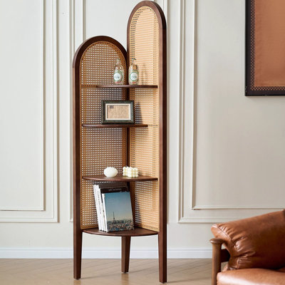 Armoire de coin en bois massif
