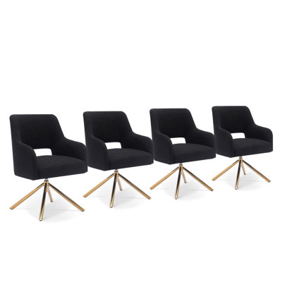 Fauteuil pivotant rembourré Breann