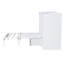 Lit simple blanc avec tablette latérale et garde-robe - Option de rangement pour lit simple