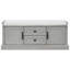 Banc de rangement avec 2 tiroirs et 2 armoires, banc à chaussures avec coussin amovible pour le salon, vestibule (gris délavé)-130150987