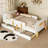 Bellemave Twin Size Platform Bed With Storage Drawers, Solid Wood Platform Bed Frame With Guardrail, Shelf And Hooks, No Box Spring Needed  ,white-1824554553-1824554552