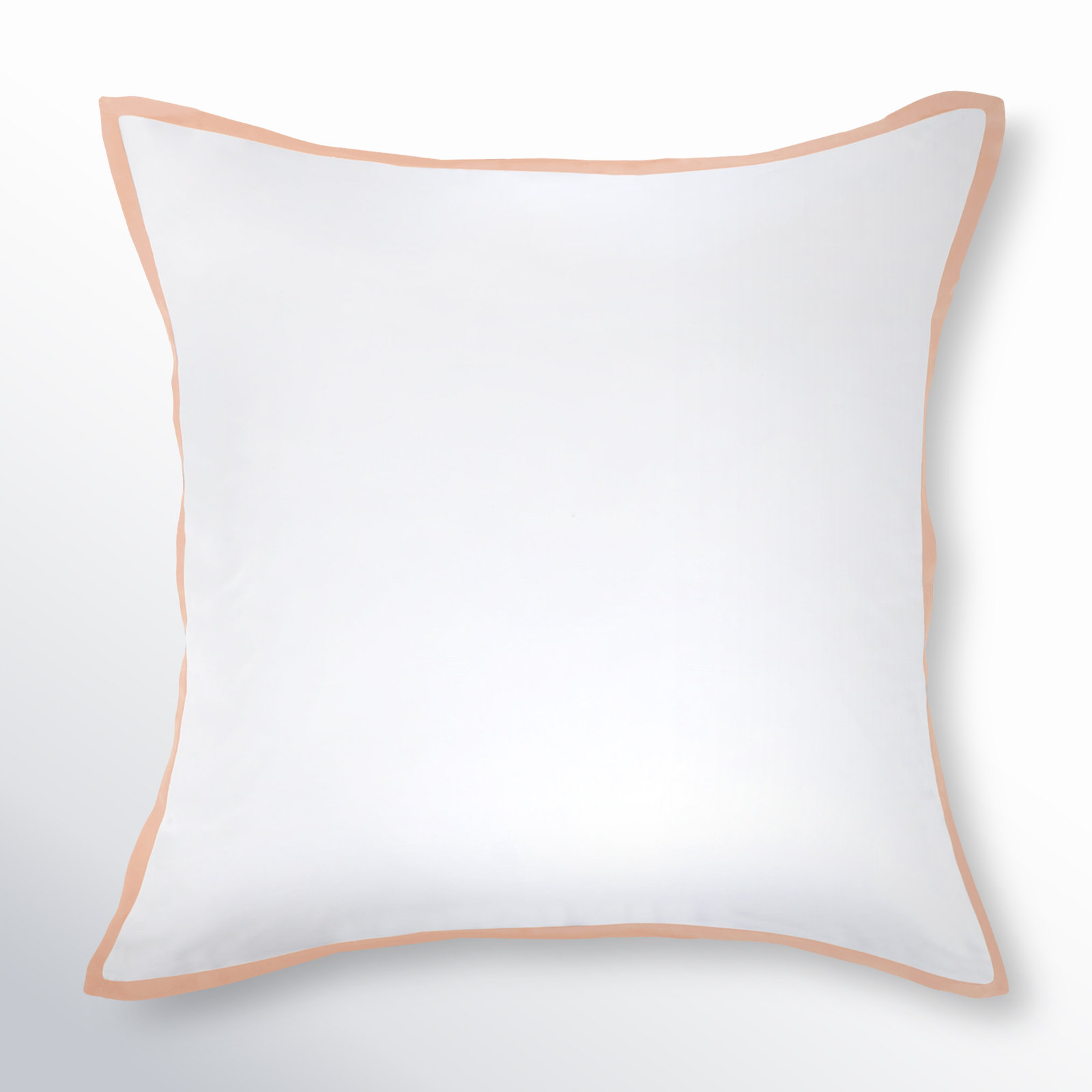 Langston Sateen Pillow Sham, White/Pink