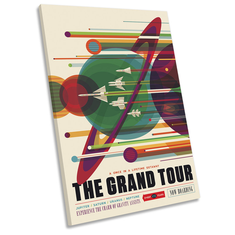 X7688 The Grand Tour NASA Space Tourism - Wrapped Canvas Print, 45.7cm H x 30.5cm W x 2cm D
