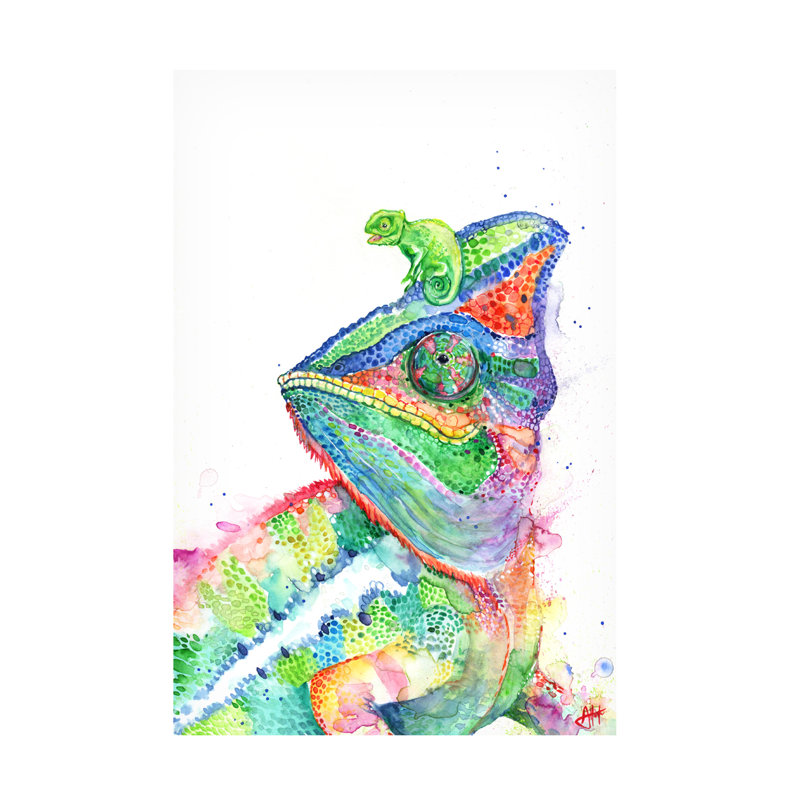 Art sur toile, Marc Allante C. Clutchachameleons, H 32 po x l 22 po