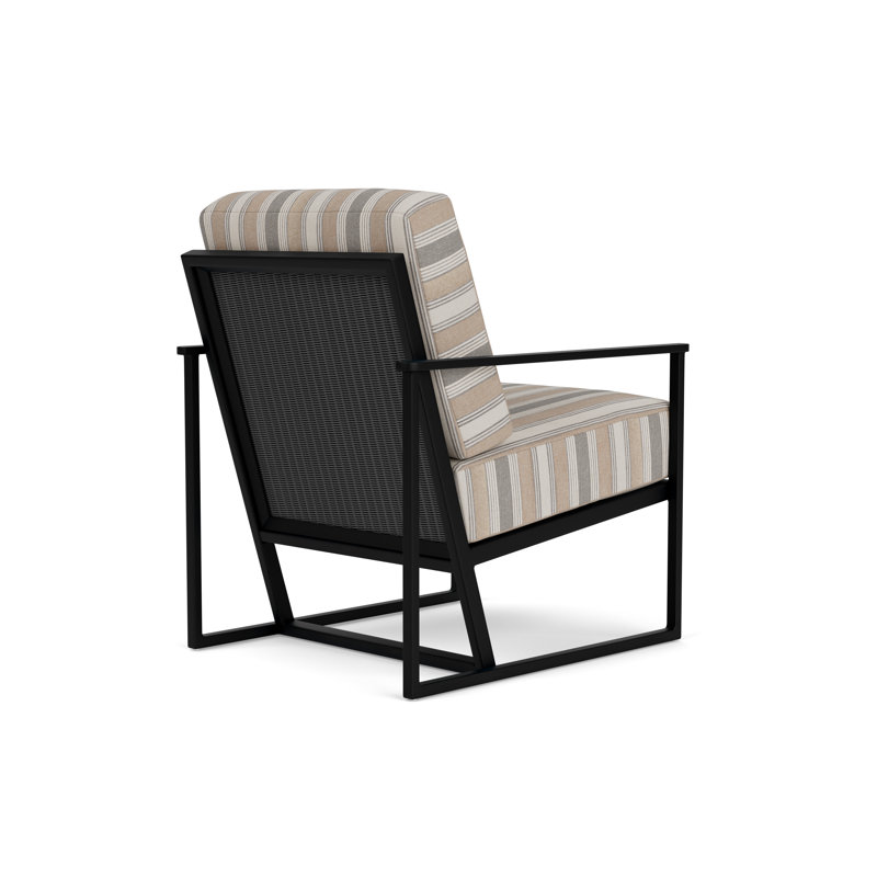 Summit Outdoor Lounge Chair, Ebony, Matte White, Purveyor Pewter