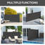 Retractable Side Awning, Outdoor Privacy Screen for Garden, Balcony 400 x 160cm, Black-135753506-135753507