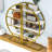Alsobrook 4 Tiers Round Open Bookshelf with Metal Frame for Office