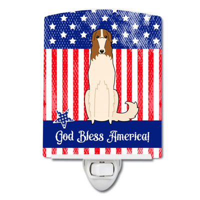 Éclairage de nuit en céramique patriotique usa carlin