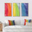 «Flowing Rainbow Colors», ensemble de 3 toiles abstraites encadrées-1306948986-1306948741