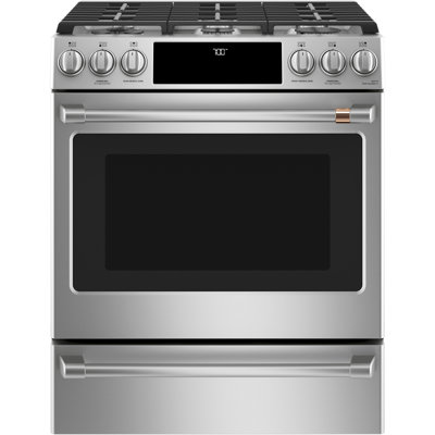CAFÉ™ 30" Smart Slide-In, Front-Control, Gas Range with Convection Oven