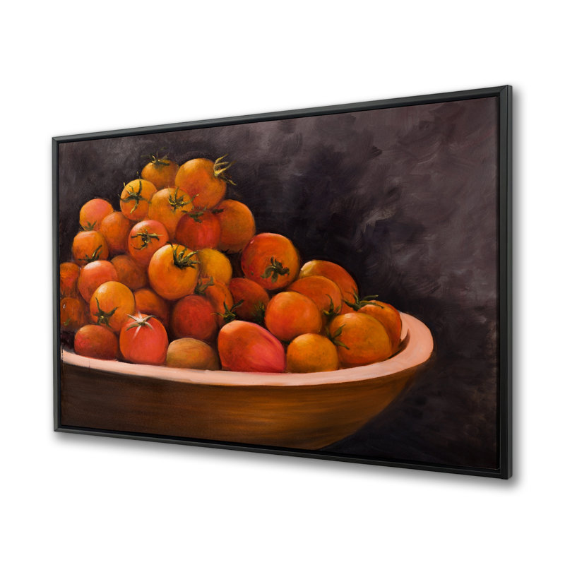 Art sur toile, "Bowl of Cherry Tomatoes" - gastronomie grise