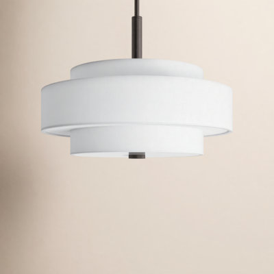 Flaire 4 - Light Steel Dimmable Drum Chandelier