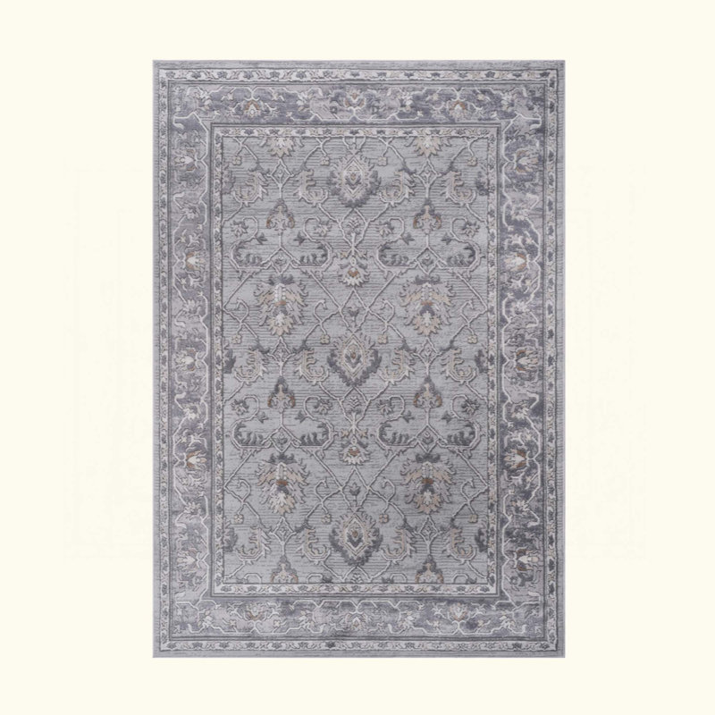 Tapis oriental de style oriental et résistant aux taches, Rectangle 6 pi 7 po x 7 pi 9 po