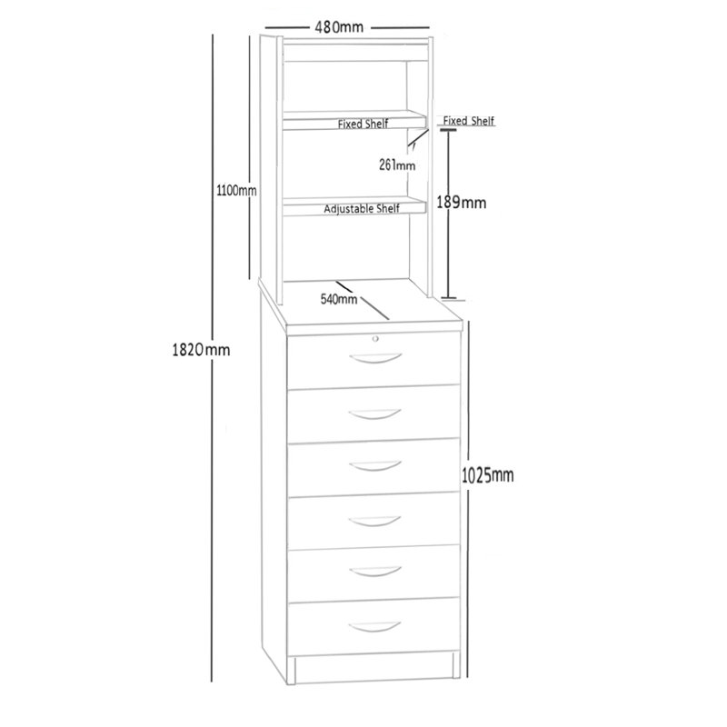 Brendi 4 -Drawer, Black Havana