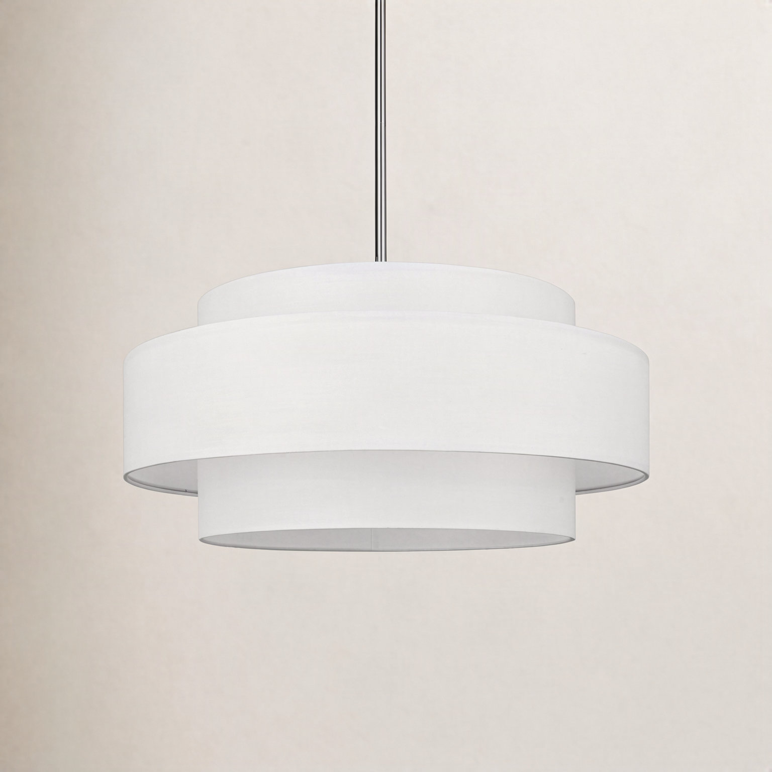 Eline 3 - Light Metal Dimmable Drum Chandelier