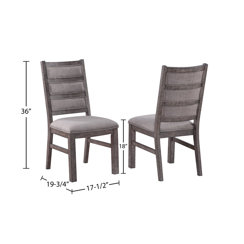 Chaise d'appoint rembourrée en bois massif Delver, Gris, Gris