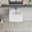 Meuble-lavabo flottant avec lavabo, meuble-lavabo mural moderne avec lavabo en résine et tiroirs à fermeture en douceur-984854995