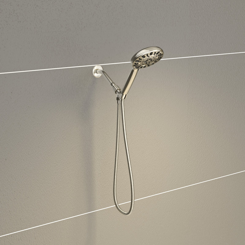 Pomme de douche haute pression entièrement réglable, Nickel brossé