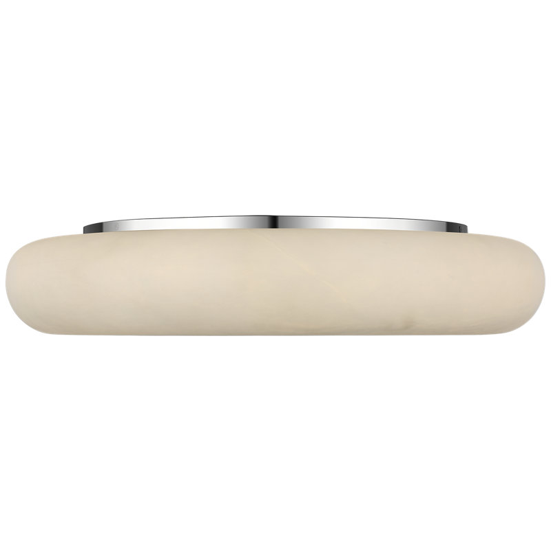 Kelly Wearstler Formosa 22" Flush Mount, Alabaster/Polished Nickel