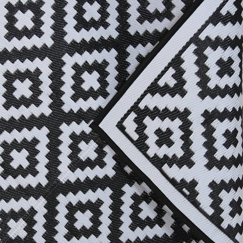 Tinisha Flatweave Black Rug, Rectangle 160 x 230 cm