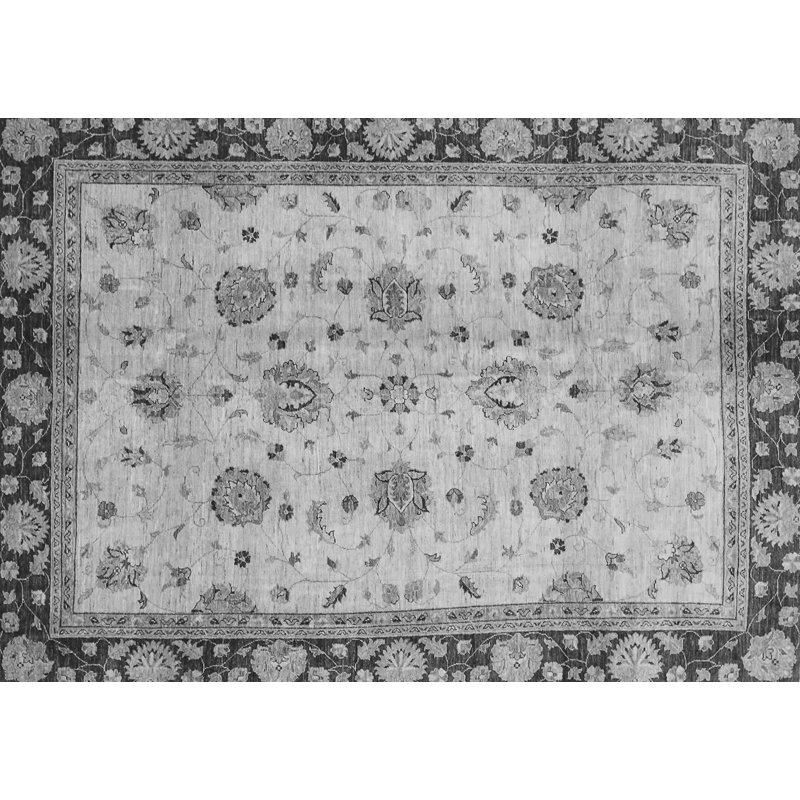 Tapis oriental gris tissé à la machine Rectangle Arv