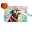 Grande planche à découper en verre chocolat Labrador Hippie Dawg