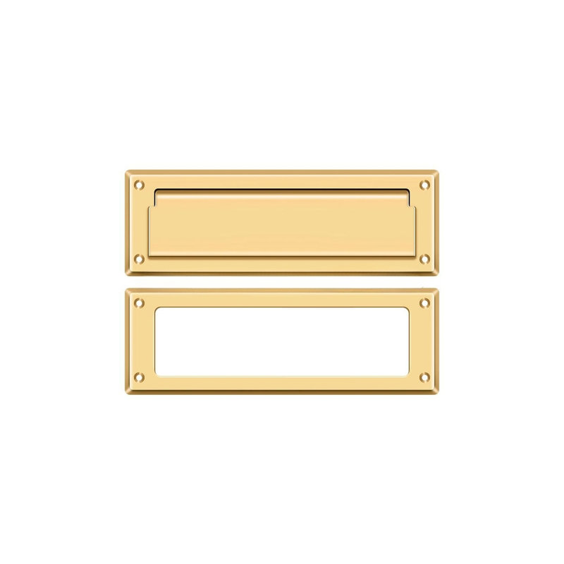 Brass Mail Slot, PVD Polished Brass, 2.875" H x 8.875" W x 0.5" D