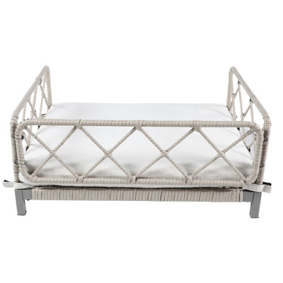 Lit pour chien gris - moyen, avec mousse à mémoire de forme et base antidérapante, pour usage intérieur / extérieur, animal de compagnie de taille moyenne (26 à 40 lb), tapis, antidérapant, extérieur,