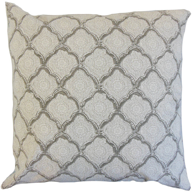 Padma coussin coton géométrique, Minéral, 18 po x 18 po