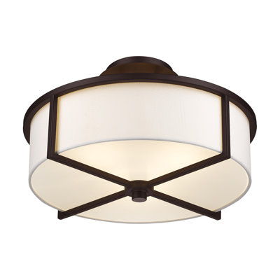 Plafonnier semi-encastré 3 lumières 16 po Charlieann