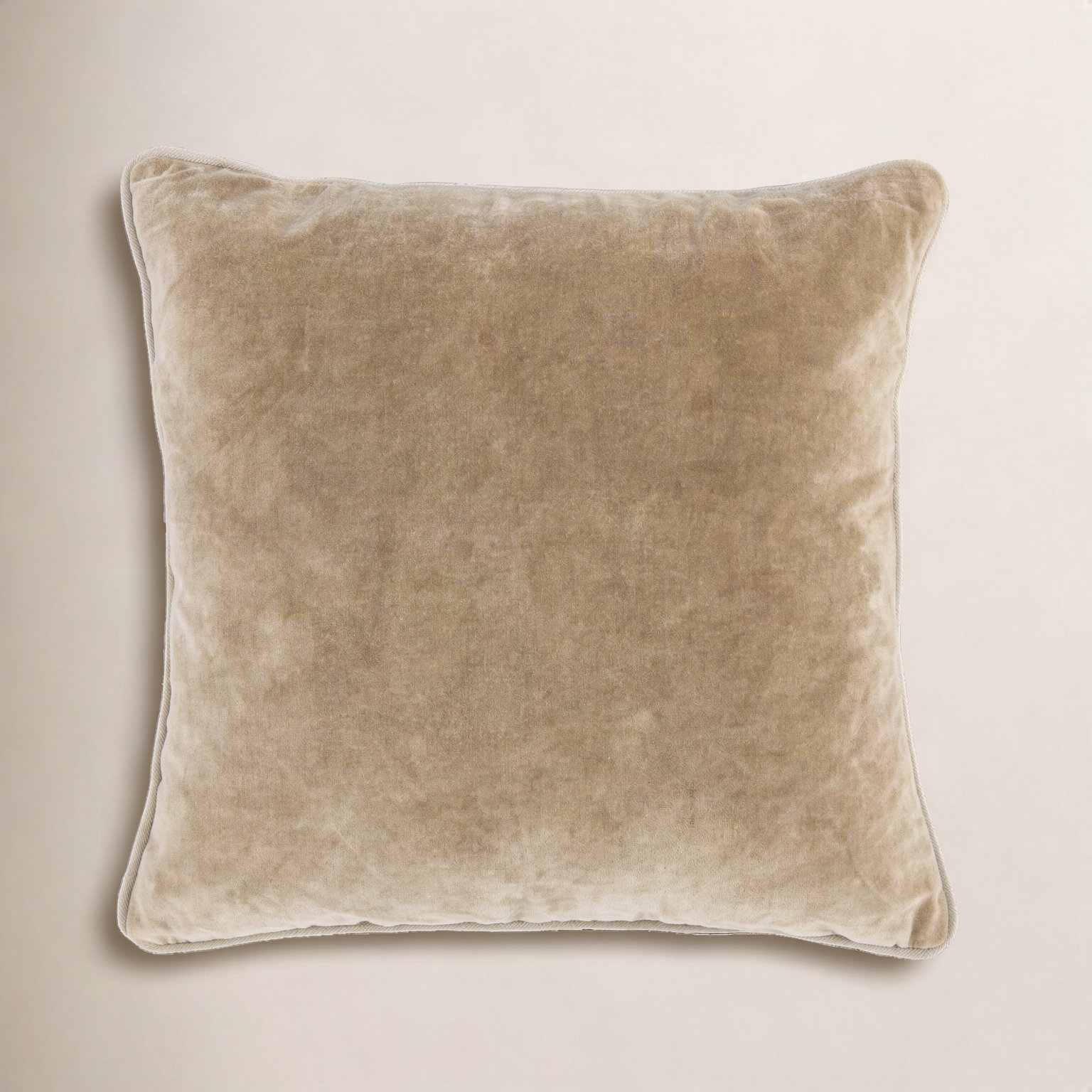 Goodall Cotton Throw Pillow, Square 18", Wheat Brown