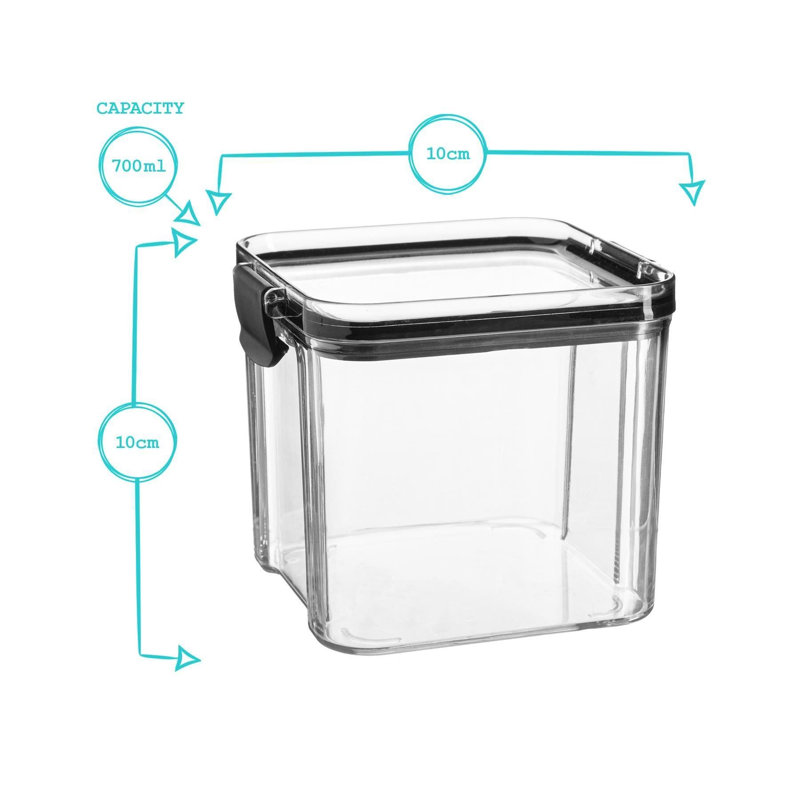 Argon Tableware Food Storage Containers, Black