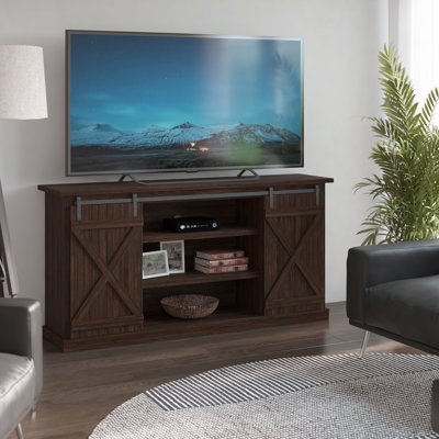 Lorraine TV Stand with Sliding Barn Doors